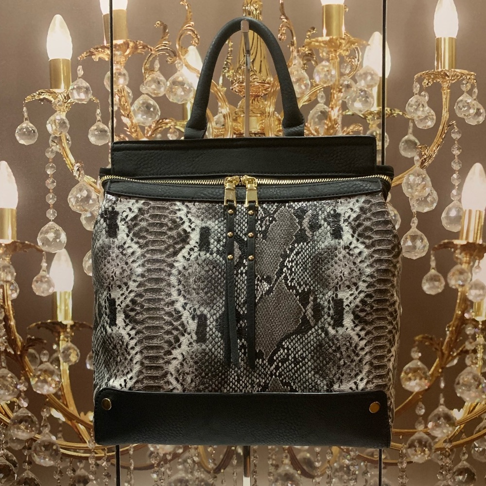 Charming Charlie Bag- Black Python - image 1